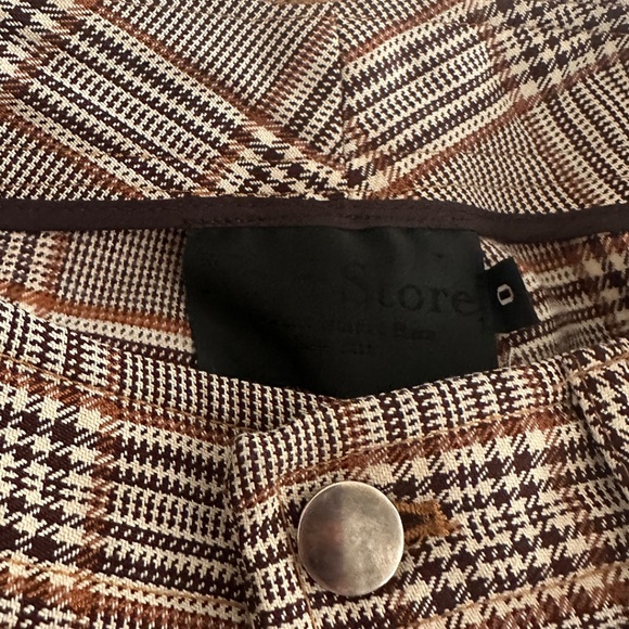 No. 6 tuesday pants brown plaid pant trouser store la garconne 0 2 25 26 XS S - Picture 3 of 7